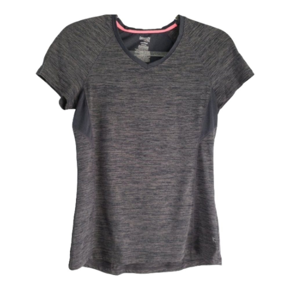 Danskin Now| Gray V-Neck Semi-Fitted Top